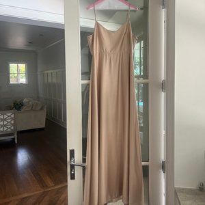 Show me your Mumu Faith Maxi Dress Champagne Luxe Satin XL